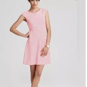 LILLY PULITZER Brielle Neon Pink Striped Sleeveless A-Line Fit and Flare Dress